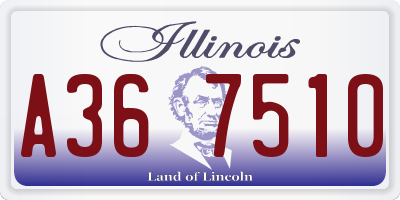 IL license plate A367510