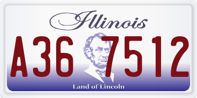 IL license plate A367512