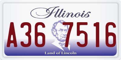 IL license plate A367516