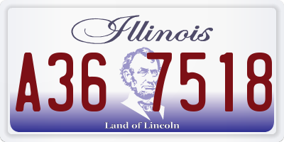 IL license plate A367518