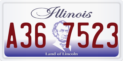 IL license plate A367523