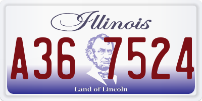 IL license plate A367524