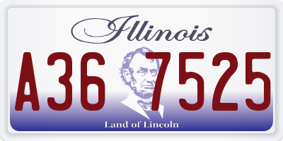IL license plate A367525