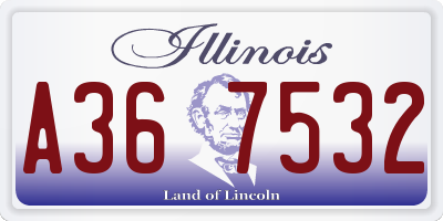 IL license plate A367532