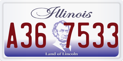 IL license plate A367533