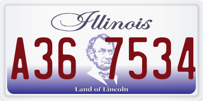 IL license plate A367534