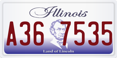 IL license plate A367535