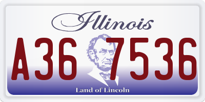 IL license plate A367536
