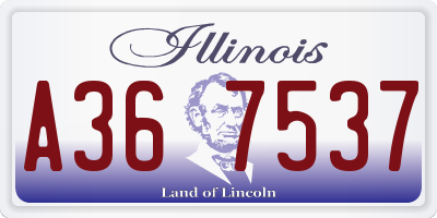 IL license plate A367537