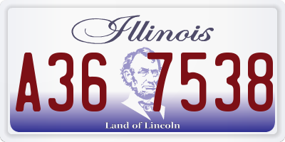 IL license plate A367538