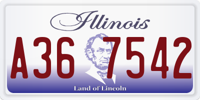 IL license plate A367542