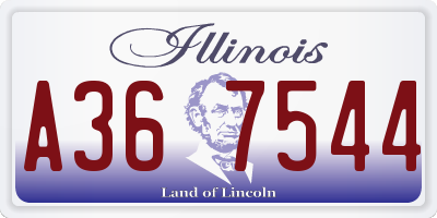 IL license plate A367544