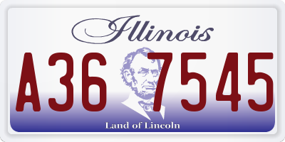 IL license plate A367545