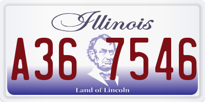 IL license plate A367546
