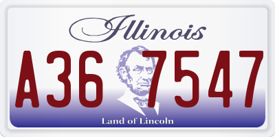 IL license plate A367547