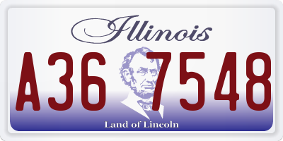 IL license plate A367548