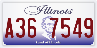 IL license plate A367549