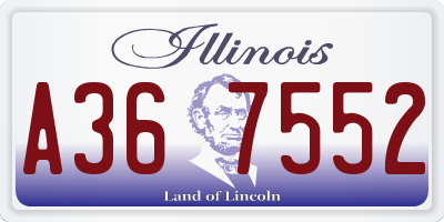 IL license plate A367552