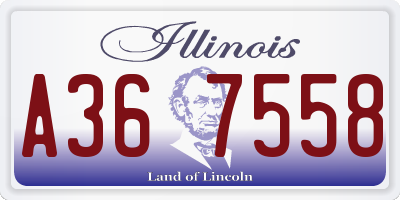 IL license plate A367558