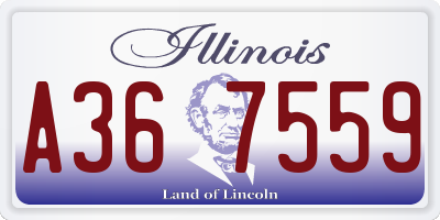 IL license plate A367559