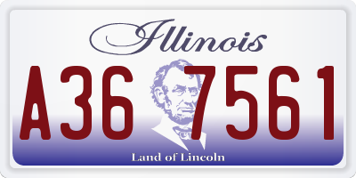 IL license plate A367561