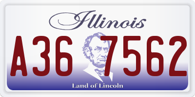 IL license plate A367562
