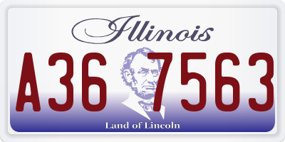 IL license plate A367563