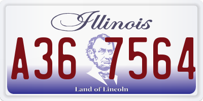 IL license plate A367564