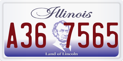 IL license plate A367565