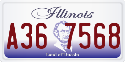 IL license plate A367568