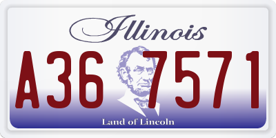 IL license plate A367571