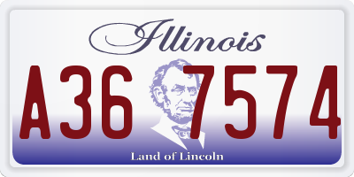 IL license plate A367574