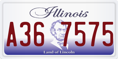 IL license plate A367575