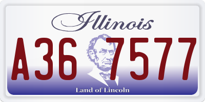 IL license plate A367577