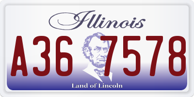 IL license plate A367578