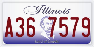 IL license plate A367579