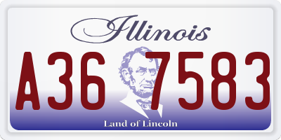 IL license plate A367583
