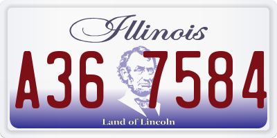 IL license plate A367584
