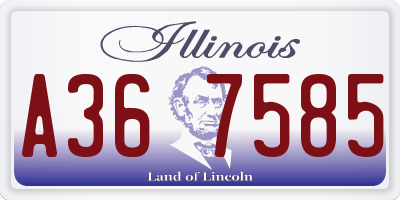 IL license plate A367585