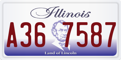 IL license plate A367587