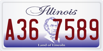 IL license plate A367589