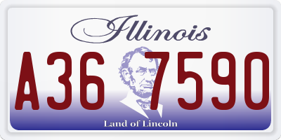 IL license plate A367590