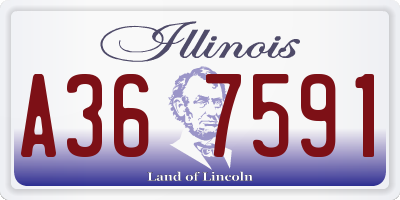 IL license plate A367591