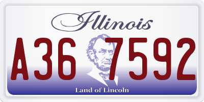 IL license plate A367592