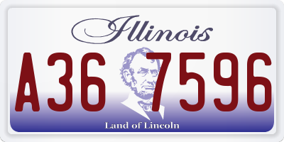 IL license plate A367596