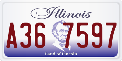 IL license plate A367597