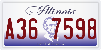 IL license plate A367598
