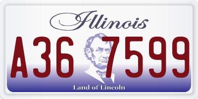 IL license plate A367599