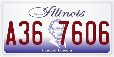 IL license plate A367606