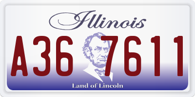 IL license plate A367611